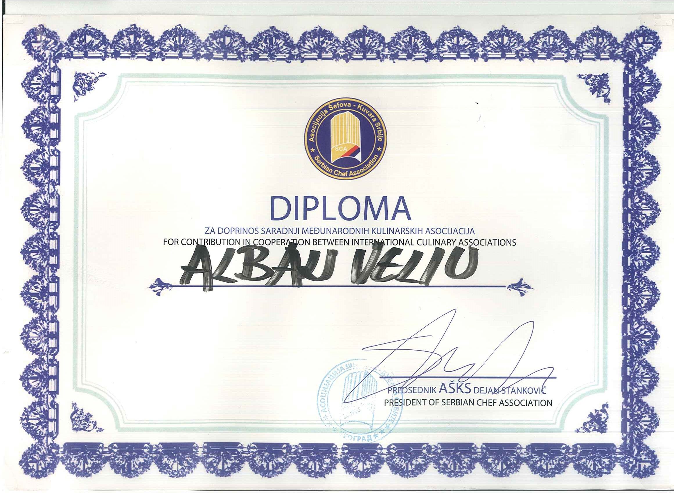 Certifikate Alban Veliu 16